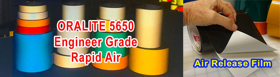 Oralite 5650 rapid air engineer grade reflective tape