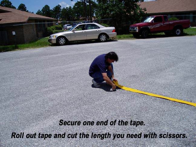 parking lot striping aluminum tape